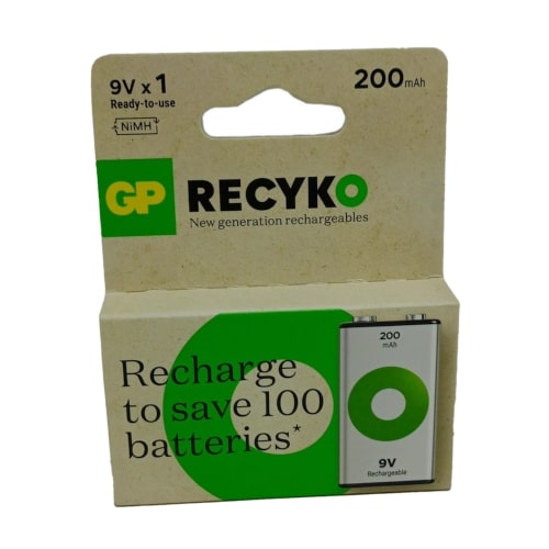 PILA RECARGABLE 9V GP ReCyko 200mAh