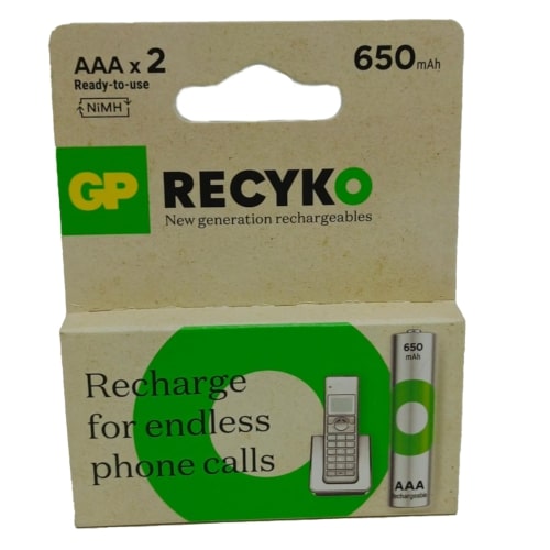 PILA RECARGABLE AAA GP ReCyko 650mAh