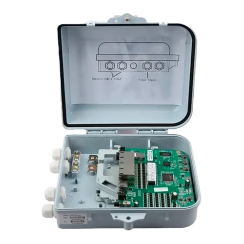 ONU EPON – 8FE con Reverse PoE para exteriores