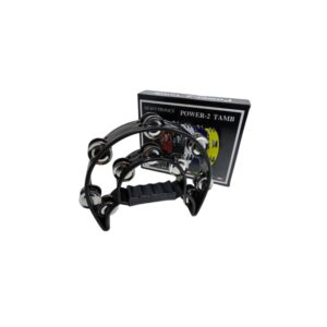 🥁 Pandereta de media luna doble fila (Negra)