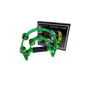 🥁 Pandereta de media luna doble fila (Verde)