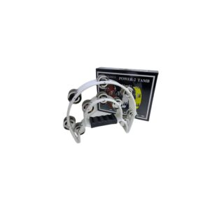 🥁 Pandereta de media luna doble fila (Blanca)