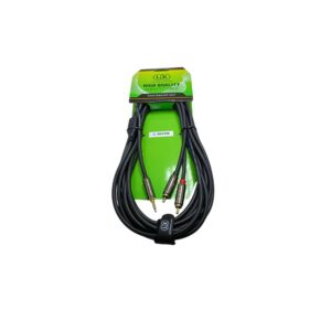 🎼 Cable 3.5mm estéreo a 2RCA macho 5m (Negro)