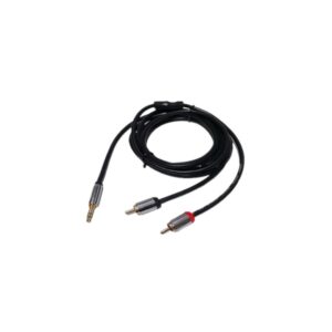 🎙️ Cable 3.5mm a 2 RCA Profesional (2 Metros | Negro)