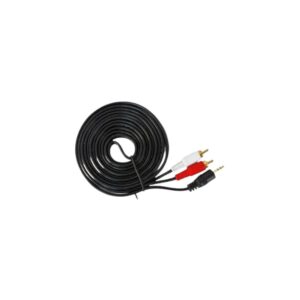 🎶 Cable 3.5mm a 2 RCA (5 Metros | Negro)