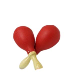 🪇 Maracas de madera y plástico roja