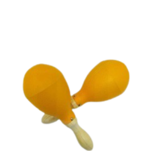 🪇 Maracas de madera y plástico amarilla