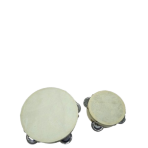 🥁 Pandereta de madera y piel natural (6")