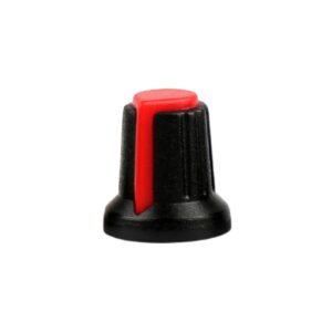 🔘 Perilla para Potenciómetro (Rojo / Negro)