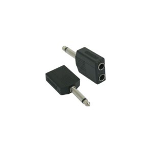 🎙️ Adaptador Plug 1/4" Mono a 2 Jack 1/4" (Plástico)
