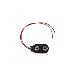 🔋 Broche para batería 9V (Negro)