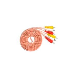 📺 Cable de Audio y Video 3x3 RCA Transparente (3M)