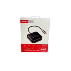 💻 Hub tipo C multifunción 6 en 1 (PD100W + RJ45 + HDMI)